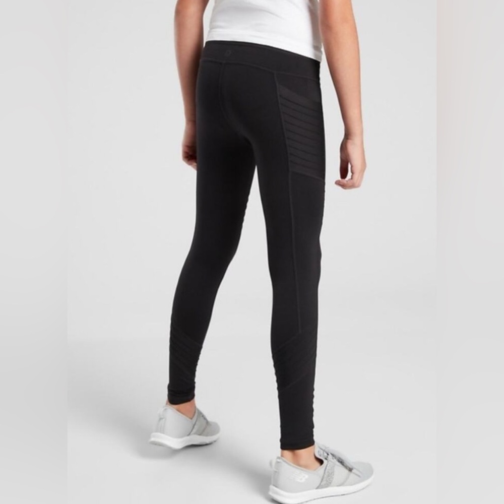 Athleta Girl Moto-VationTights Legging Pants Black Girls Kids XXL/16 - Picture 2 of 16